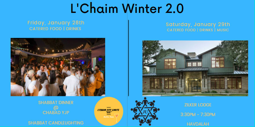 JUDAISM UNITED ANNOUNCES “L’CHAIM WINTER 2.0”, A SHABBAT WEEKEND WITH JEWISH YOUNG ADULTS IN AUSTIN, TX